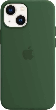 Чехол силиконовый для iPhone 13 Apple MagSafe (зеленый клевер)