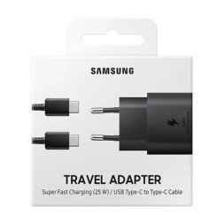 Сетевое зарядное устройство Samsung 25W+Кабель USB-Type-C EP-TA800 черный