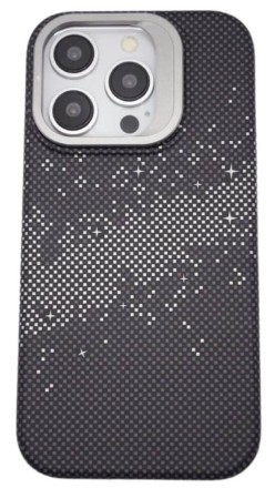Чехол накладка для iPhone 16 Pro Gurdini Carbon Design с Magsafe (Galaxy Black)