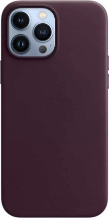 Чехол кожаный для iPhone 13 Pro Apple MagSafe (темная вишня)
