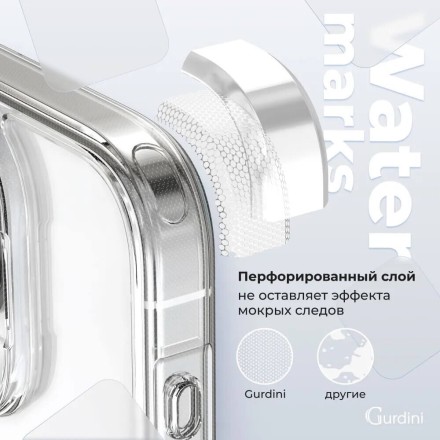 Чехол накладка для iPhone 16 Pro Max Gurdini Alba Series Protective (серый)