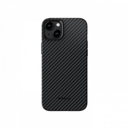 Чехол для iPhone 15 Plus Pitaka MagEZ Pro 4 кевлар (черно-серый)